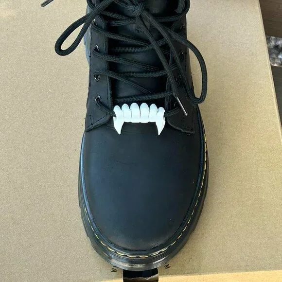 Emo/Punk/Alternative Halloween Vamp Fangs Teeth Custom Lace Lock / Charms - Picture 3 of 9